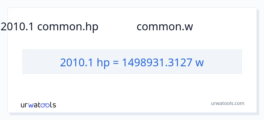 2010.1 అశ్వశక్తి నుండి వాట్స్ కు మార్పిడి