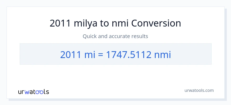 2011 milya patungong milyang nautikal na conversion