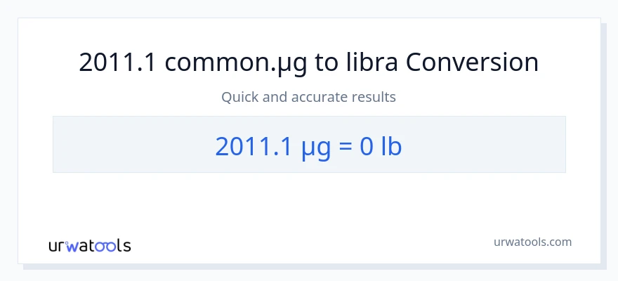 2011.1 mga mikrogramo patungong Lbs na conversion