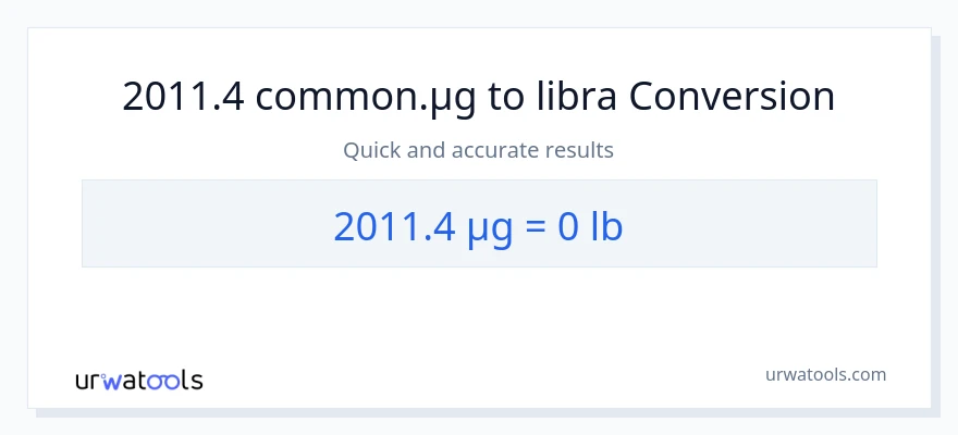 2011.4 mga mikrogramo patungong Lbs na conversion
