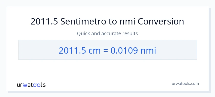 2011.5 Mga Sentimetro patungong milyang nautikal na conversion