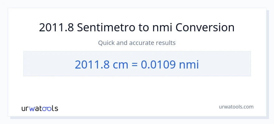 2011.8 Mga Sentimetro patungong milyang nautikal na conversion