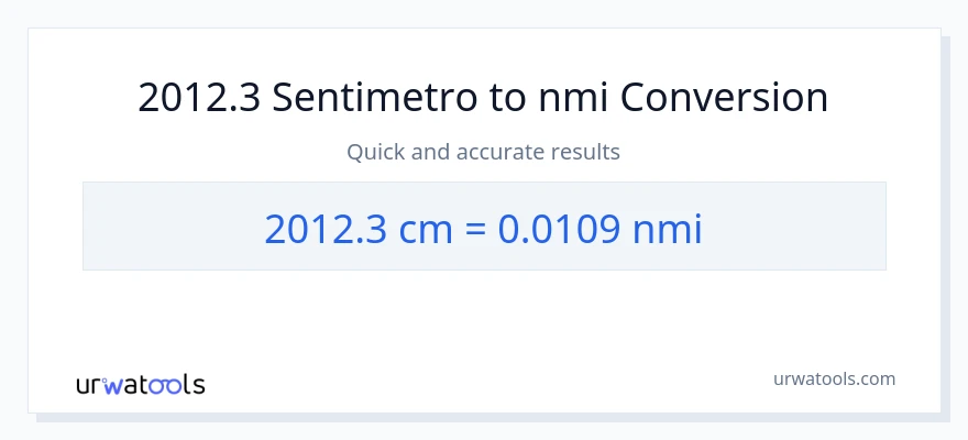 2012.3 Mga Sentimetro patungong milyang nautikal na conversion