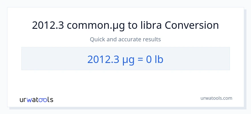 2012.3 mga mikrogramo patungong Lbs na conversion