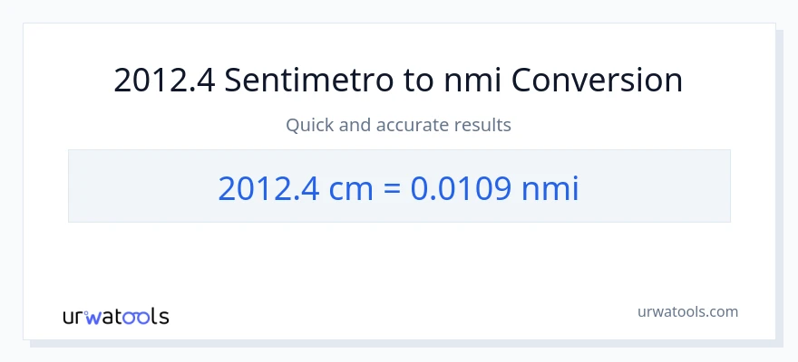 2012.4 Mga Sentimetro patungong milyang nautikal na conversion