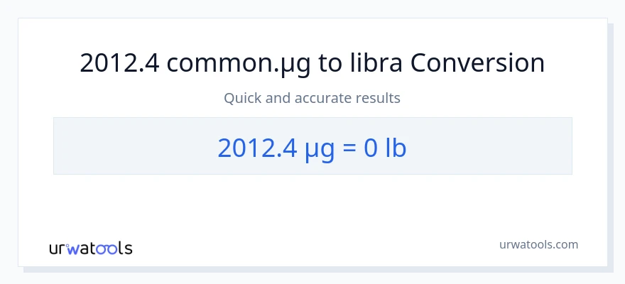 2012.4 mga mikrogramo patungong Lbs na conversion