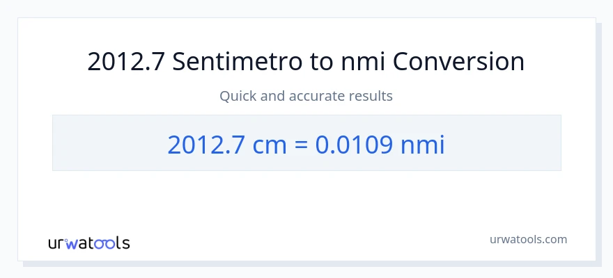 2012.7 Mga Sentimetro patungong milyang nautikal na conversion