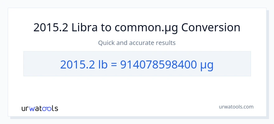 2015.2 Lbs patungong mga mikrogramo na conversion