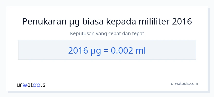 2016 micrograms to milliliters conversion