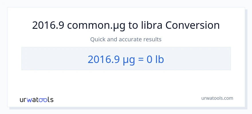 2016.9 mga mikrogramo patungong Lbs na conversion