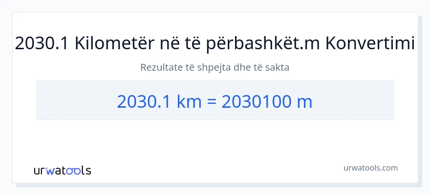 Konvertimi 2030.1 kilometra në Matës