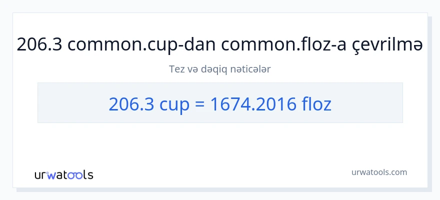 206.3 fincanlar-dən maye unsiya-ə çevrilmə