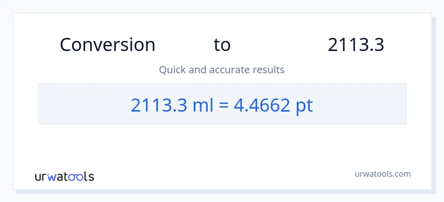 تبدیل 2113.3 میلی‌لیتر به Pints