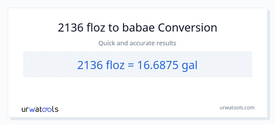 2136 mga onsa ng likido patungong Mga galon na conversion