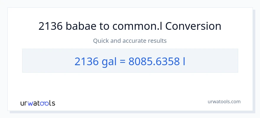 2136 Mga galon patungong Liters na conversion