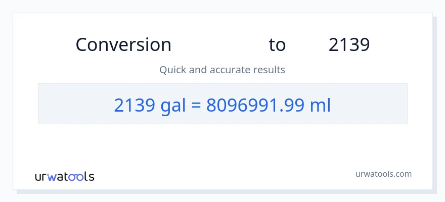 تبدیل 2139 گالن به میلی‌لیتر