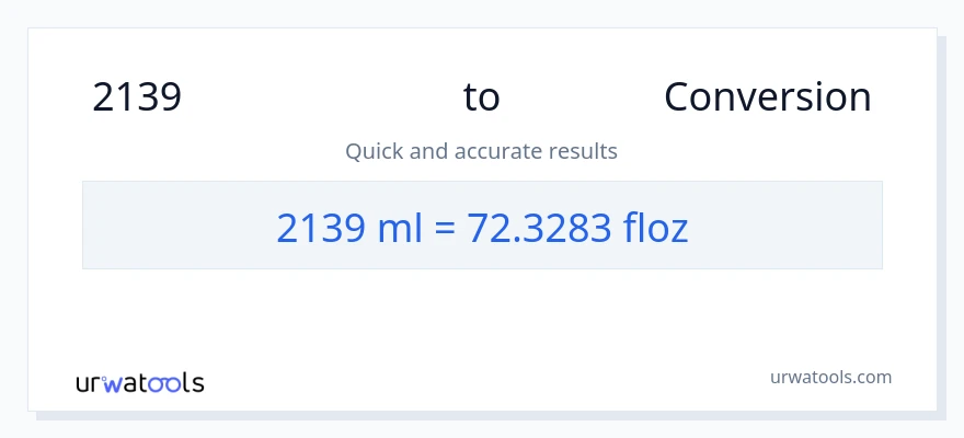 2139 మిల్లీలీటర్లు నుండి ద్రవ ఔన్సులు కు మార్పిడి