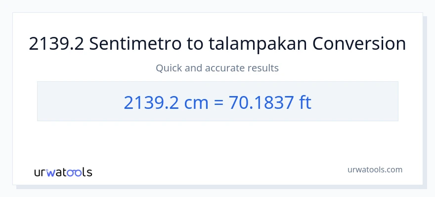 2139.2 Mga Sentimetro patungong Mga Paa na conversion