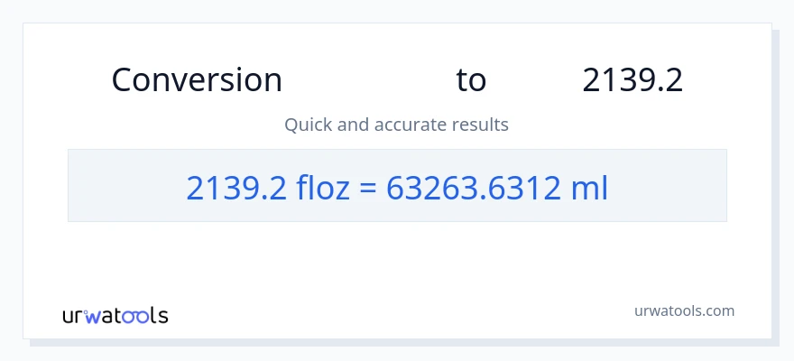 تبدیل 2139.2 اونس مایع به میلی‌لیتر