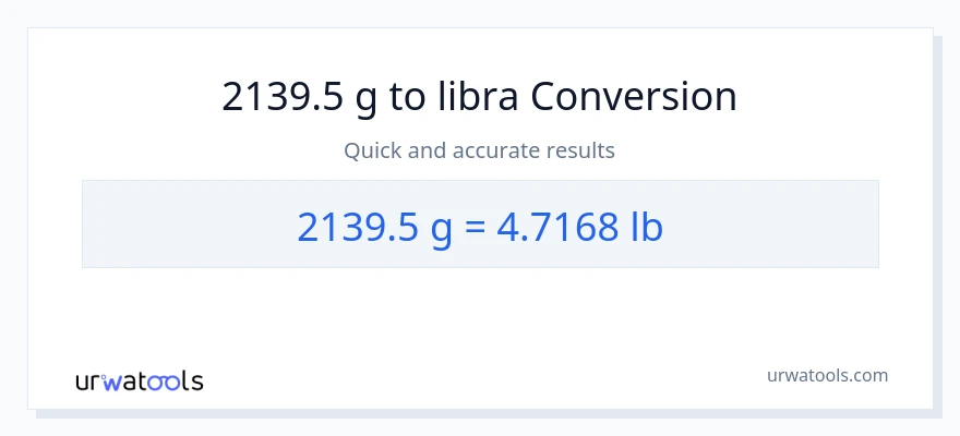2139.5 Gramo patungong Lbs na conversion