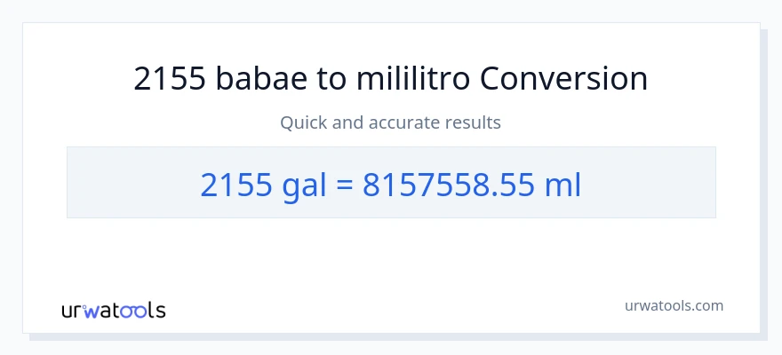 2155 Mga galon patungong mga mililitro na conversion