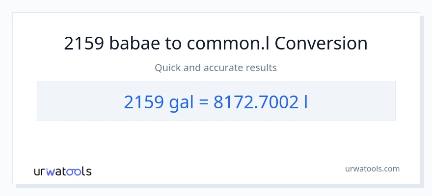 2159 Mga galon patungong Liters na conversion