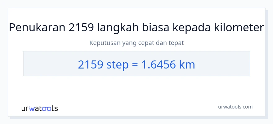 2159 steps to Kilometers conversion
