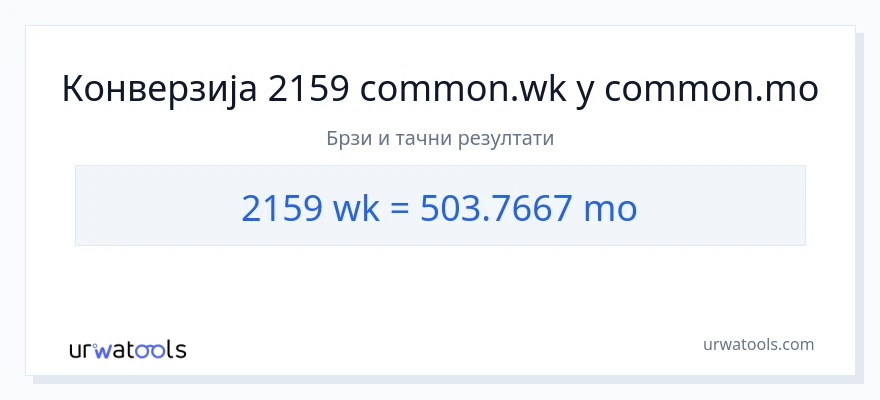 Конверзија од Недеље до Месеци: 1}