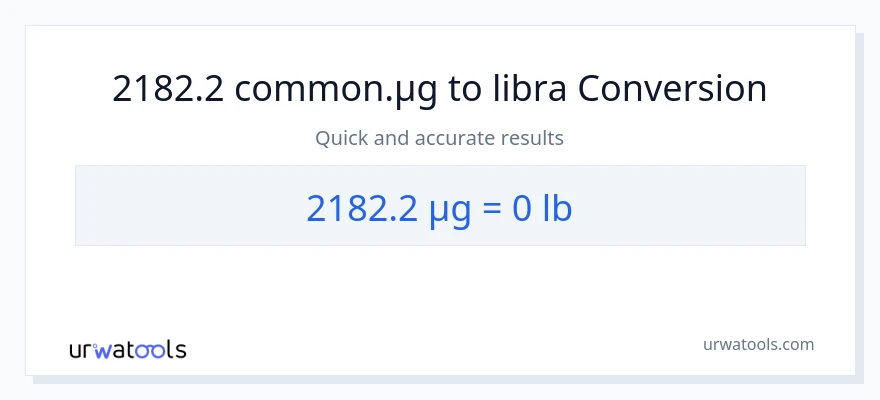 2182.2 mga mikrogramo patungong Lbs na conversion