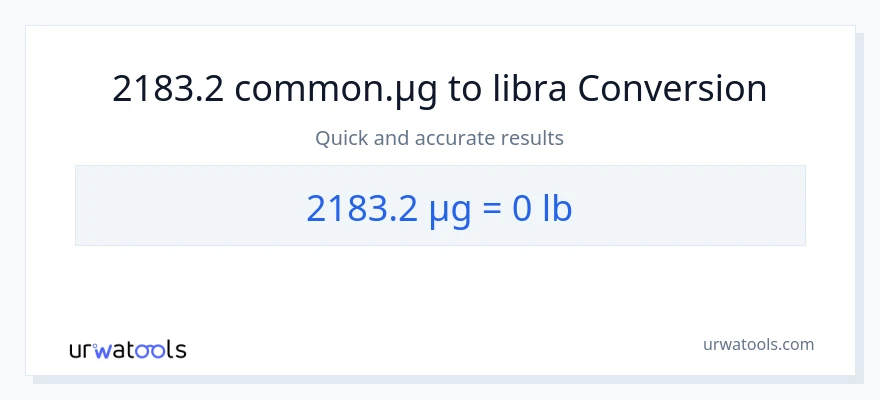 2183.2 mga mikrogramo patungong Lbs na conversion