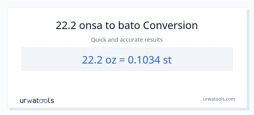 22.2 Mga onsa patungong Mga bato na conversion