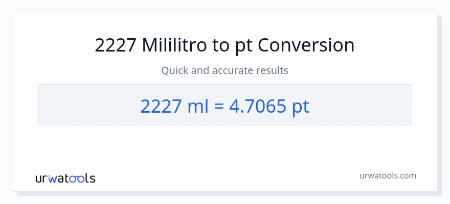 2227 mga mililitro patungong Pints na conversion