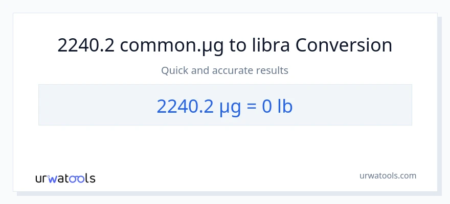 2240.2 mga mikrogramo patungong Lbs na conversion