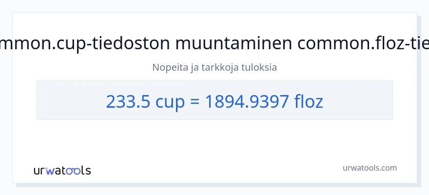 233.5 kupit - nesteunssia muunnos