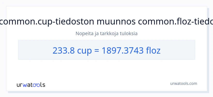 233.8 kupit - nesteunssia muunnos