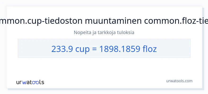 233.9 kupit - nesteunssia muunnos