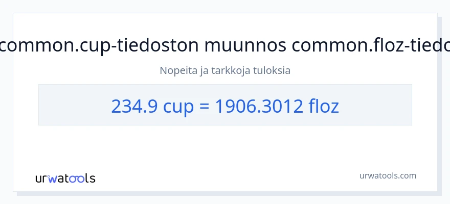 234.9 kupit - nesteunssia muunnos