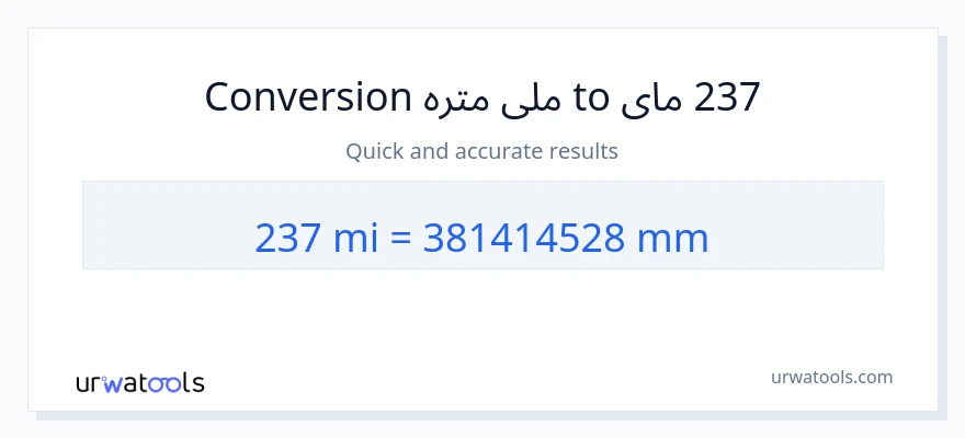 237 میلونه ته ملی متره بدلون