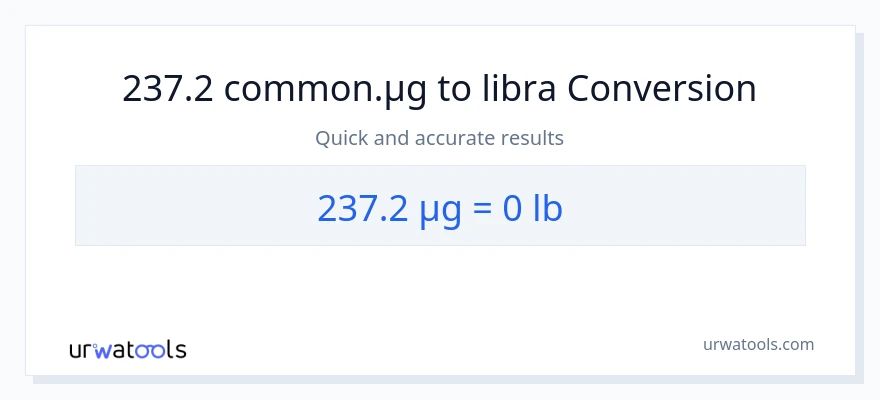 237.2 mga mikrogramo patungong Lbs na conversion
