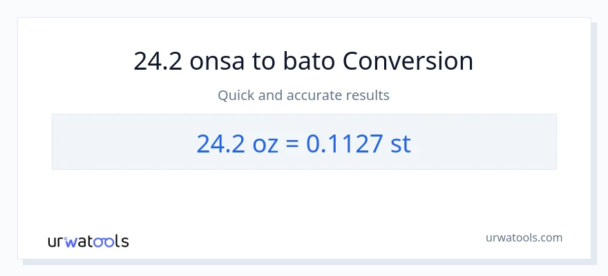 24.2 Mga onsa patungong Mga bato na conversion
