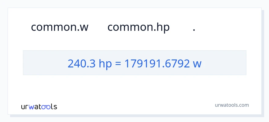 تبدیل 240.3 اسب بخار به وات