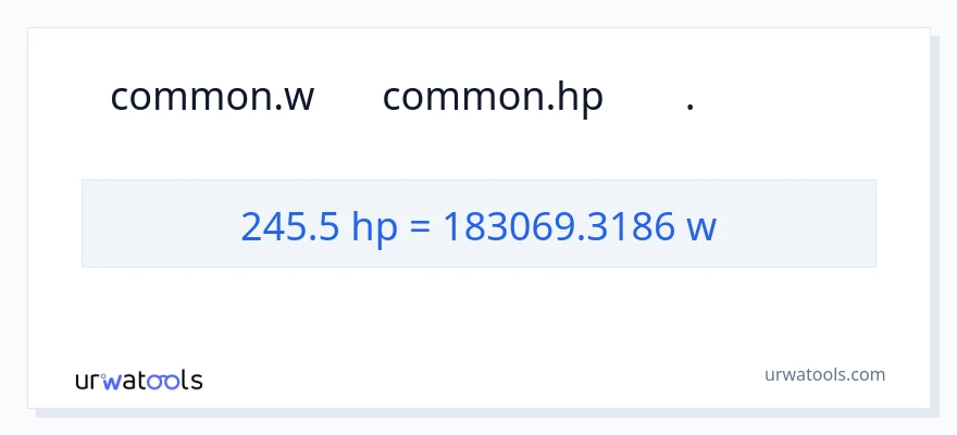تبدیل 245.5 اسب بخار به وات