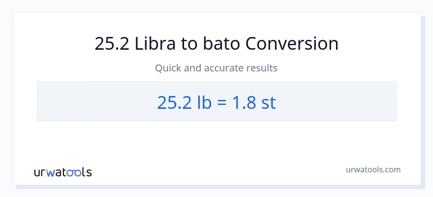 25.2 Lbs patungong Mga bato na conversion