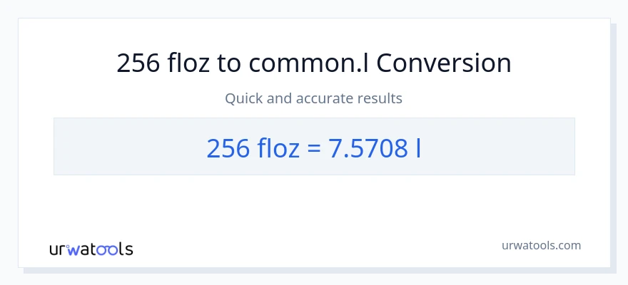 256 mga onsa ng likido patungong Liters na conversion