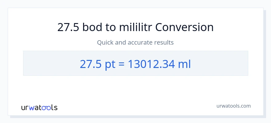 Konverze z Pints na mililitrů: 27.5