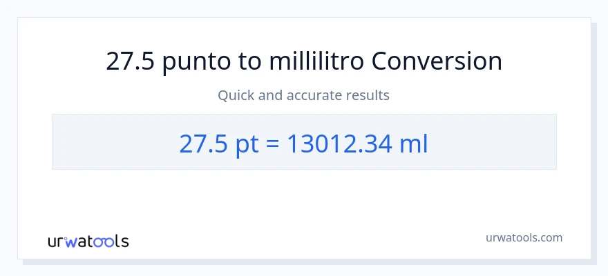 Conversione da 27.5 Pints a millilitri