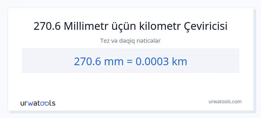 270.6 millimetr-dən kilometr-ə çevrilmə