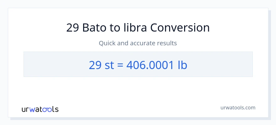 29 Mga bato patungong Lbs na conversion