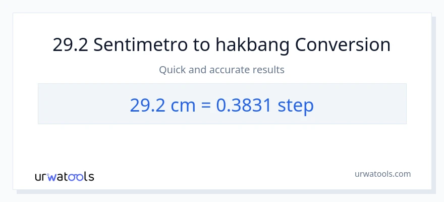 29.2 Mga Sentimetro patungong mga hakbang na conversion