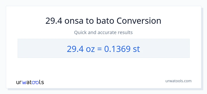 29.4 Mga onsa patungong Mga bato na conversion